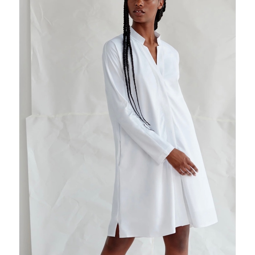 This is A DAY Dress Something Borrowed Shirt Dress Long Sleeve Button Down XS
